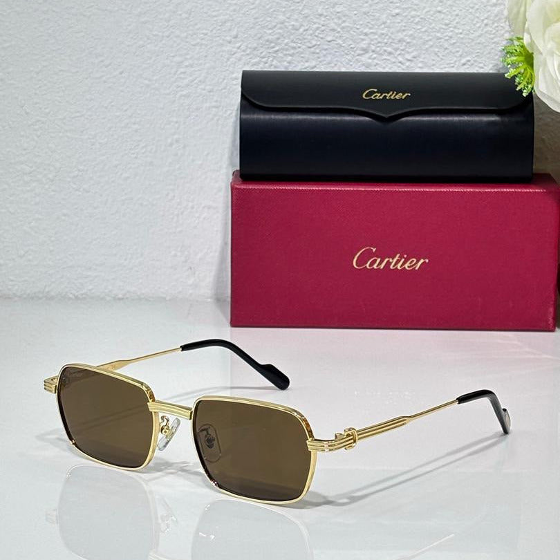 Gafas de sol cuadradas doradas