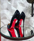 Black Red Pointed - Toe