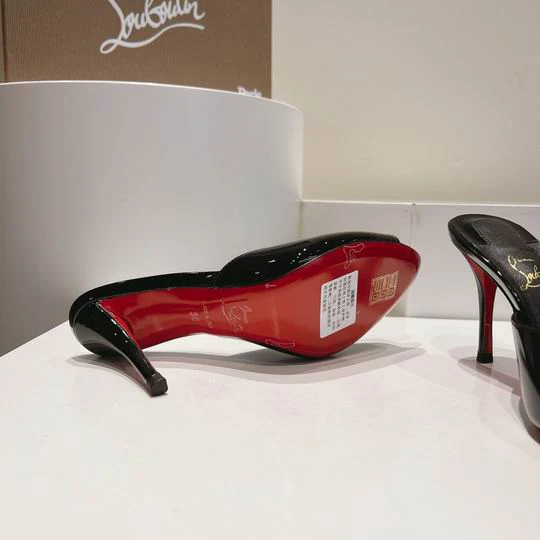 Black open mules